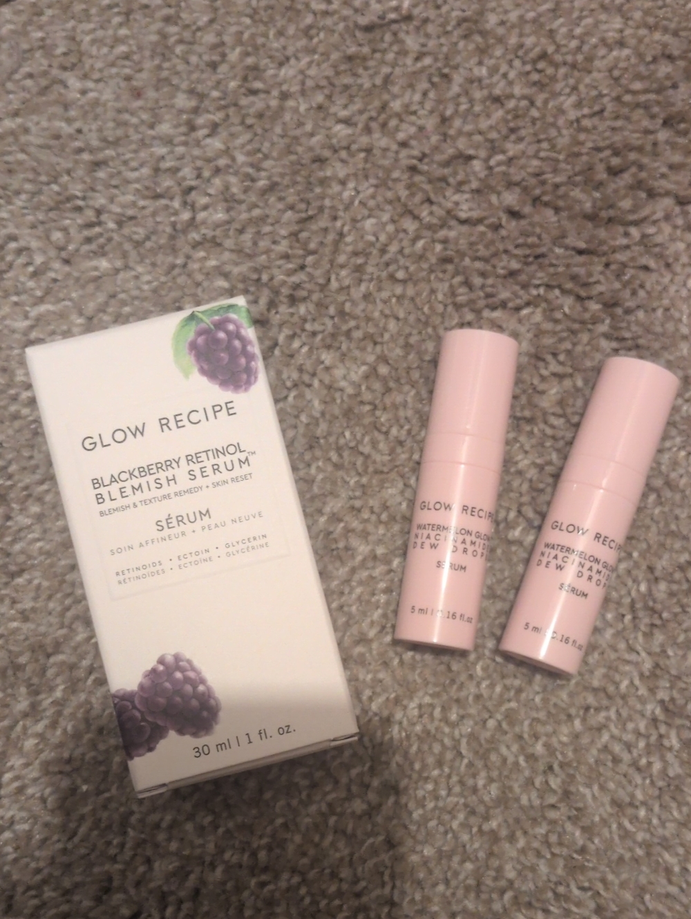 Glow Recipe Blackberry Retinol Blemish Serum & 2 Mini Dew Drops